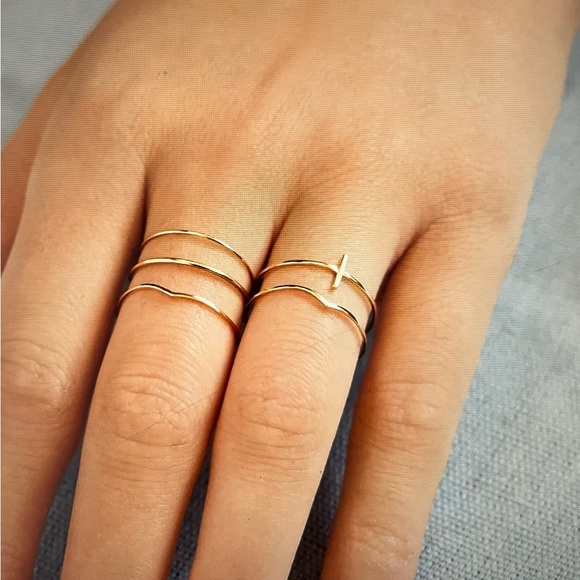 NWT Baublebar 18k gold ring set size 5 - Picture 3 of 5